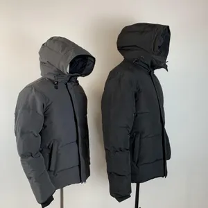 Kanadyjska kanadyjska parka kurtki zimowe veste płaszcz homme zewnętrzny odzież wierzcha Big Jassen Fur z kapturem Fourrure Manteau Warm Hiver Parkas Doudoune Rozmiar XS-3XL