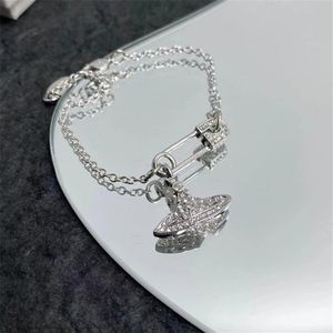 Colar de pérolas mulheres designer design saturno frisado pingente senhoras diamante pino colares de alta qualidade pérolas colar casamento part240d