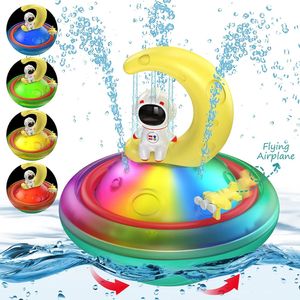 Giocattoli da bagnetto per bambini Giocattoli da bagnetto per bambini Rotazione dell'acqua spray Illumina la doccia con irrigatore a induzione automatica con vasca da bagno a LED Giocattoli da piscina Regalo per i più piccoli 230928