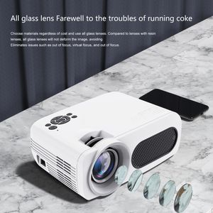 Portable LED Projector,M7 White convenient and lightweight 1080p HD projector