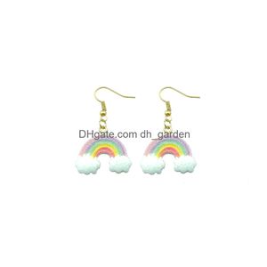 Stick Rainbow Creative Earring For Women Resin Lips Drop Earrings Children Handmade Jewelry Diy Gifts Delivery Smtxt