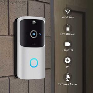 Doorbells Wireless WiFi DoorBell Smart Video Phone Visual Intercom Door Bell Camera Battery Power Phone Secure Camera Motion detector YQ230928