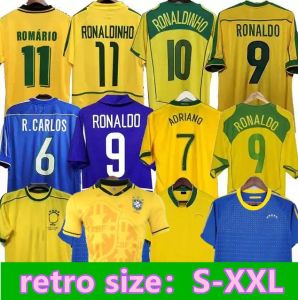 1998 Brasil Soccer Jerseys 2002 Retro Dorts Carlos Romario Ronaldinho 2004 Camisa de Futebol 1994 Brazils 2006 1982 Rivaldo Adriano Joelinton 1988 2000 1957 2010 99