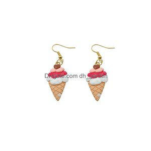 Stick Kawaii Ice Cream Earrings Costume Trendy Style Woman Girl Jewelry Drop Delivery Smtkw