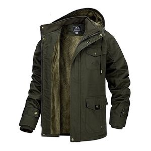 Erkekler Aşağı Parkas Hooded Parka Ceket Kalın Polar Sıcak Kış Palto Rüzgar Yalıplı Askeri Sıradan Palto Şapka Çıkarılabilir 230927