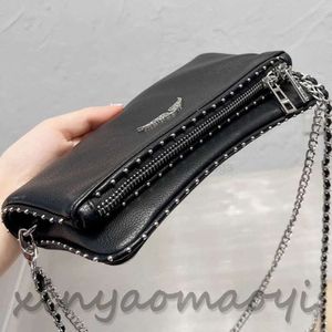 2023SS Abendtaschen Beliebte Damentasche Handtasche Flügel Diamant-Bügel Zadig Et Voltaire Nieten Schaffell Leder Messenger Umhängetaschen Handtaschen Zwei Kette Lad