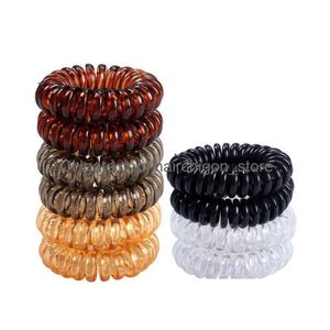 Hair Accessories Spiral Ties Telephone Wire Headband Phone Cord Coil Elastics Drop Delivery Products Dhg2P