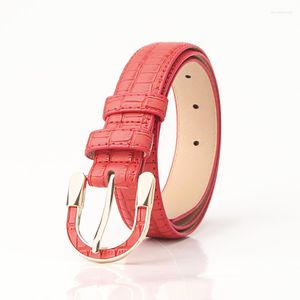 Belts Wholesale Metal Buckle 2.8cm 103cm Female Belt Ladies Fashion Strap PU Waistband Women Solid Band