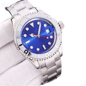 Męskie zegarek Yachtmaster Designer Watch Full Stael Stael RelOJ Formal Business Life AAA Watch Casual Fashion 41 mm Montre de Luxe Black Blue SB037