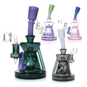 Mini-Glasbong-Wasserpfeifen 8,3 Zoll Pyrex Shisha-Duschkopf PERC Raucherbongs Dicke berauschende Recycler-Ölplattform mit 14-mm-Quarz-Banger