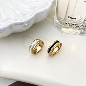 Высококачественное роскошное ювелирное вечернее керамическое кольцо для женщин, очаровательное кольцо, 18-каратное позолоченное кольцо 327Q