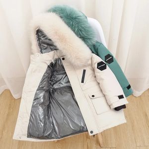 Para baixo casaco olekid 2023 meninos inverno 30 graus russo grosso quente jaqueta para 212 anos crianças adolescente parka outerwear 230928