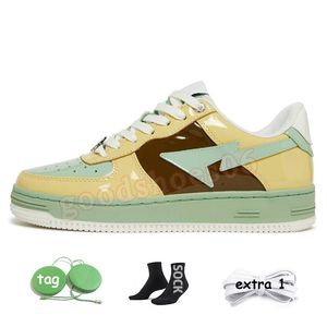 with Box Top Quality Designer Sta Sk8 Shoes Women Mens Casual Low Flat Trainers Color Camo Combo Pink Green Black White Patent Leather Camouflage Platform Sneak 830