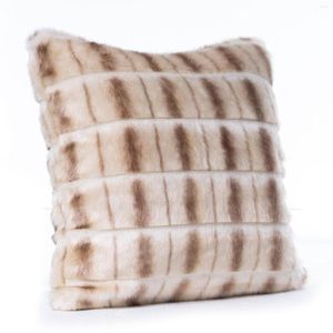 Travesseiro casa luxo macio pele do falso velo capa fronha decorativa almofadas cobre 45x45cm casos jaf011