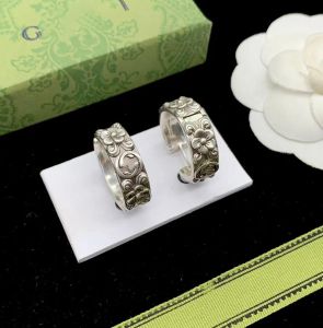 Designer brincos de argola vintage brinco de luxo anéis mulheres pulseiras pulseira jóias luxo pulseira de aço inoxidável brincos g 925 prata esterlina 239282d