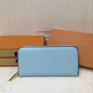 purses Whole 4color fashion single zipper designer leather wallet for men and women long with orange box 0088454807
