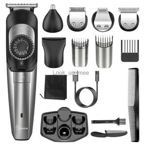 Barbeador elétrico Corpo Facial Profissional Barbeador Elétrico Grooming Kit Barbeador de Barba Máquina de Barbear Recarregável Multi Navalha Elétrica Conjunto YQ230928