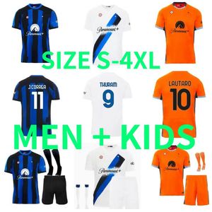 2023 2024 camisas de futebol BARELLA LAUTARO ERIKSEN INTERS CORREA CALHANOGLU BROZOVIC AWAY TERCEIRO MILANS UNIFORMES VIDAL Tops 23 24 camisa de futebol masculino kit infantil