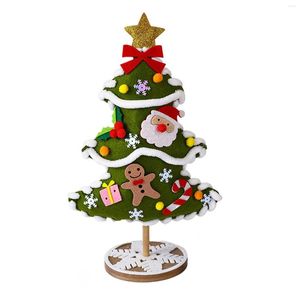 Decorações de Natal Kit de ornamento de árvore DIY pequeno artificial para decoração de café de balcão de mesa