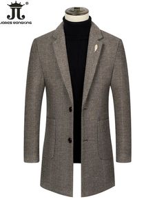 Men's Wool Blends Highend Brand Boutique Trench Coat Singlebreasted Slim Business Casual Suit Collar Jacket 230927