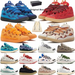 Designer Lan Mesh Woven Lace-up-Schuhe im Stil der 90er Jahre. Außergewöhnliche geprägte Leder-Bordstein-Sneakers für Herren und Damen aus Nappa-Kalbsleder, Gummi-Plattformsohle, Freizeitschuhe mit Box