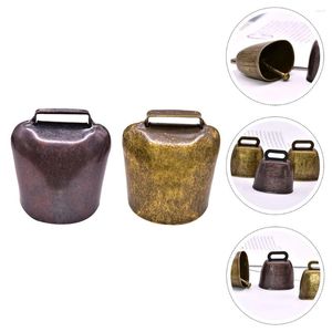 Collari per cani 2 pezzi Bovini Pecore Campana Accessori Campane anti-smarrimento Raccordi in ottone Mangia erba Decorazione appesa Ferro Antifurto Agricoltura Rustica