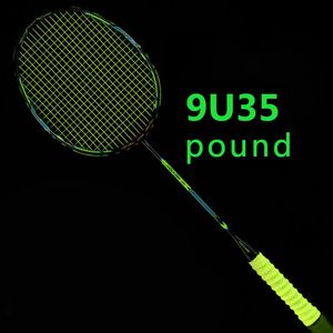 Badminton Rackets UltraLight Soil 2g 9u Carbon Fiber Racket With Offensive And Defensive Functions 230927