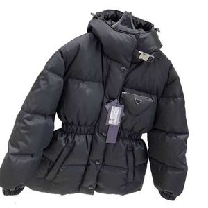 Women S Down Parkas Winter Jacket Women Triangle Badge Black Fashion American Street