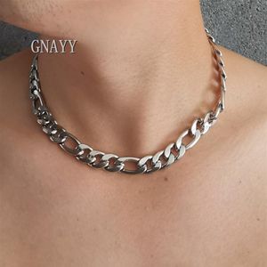 Xmas gåvor för herrpojkar enorma tunga 12 mm 24 tum silver rostfritt stål figaro halsband nk kedja länk halsband för mens211a