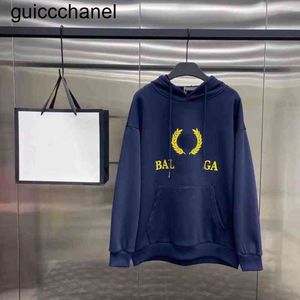 23SS Designer Fathion Marke Balencigas Frauen Double B Ins Trendy Baumwolle Kapuzen-Plüschpullover Damen Herren Hoodies