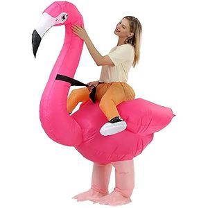 1pc, Inflatable Costume Flamingo Costume Adult Ride On Flamingo Inflatable Halloween Costumes For Adult Valentine's Day, Pool Decorations, Pool Supploes, Summer Decor,