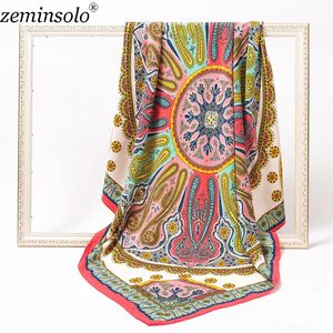 Scarves Pashmina 120120cm Cotton Scarf Wrap Shawl Winter Women's Square Blanket Cachecol High Quality 230928