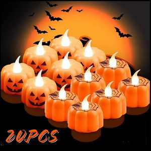 Andra evenemangsfestleveranser Halloween Pumpkin Lights LED Electronic Candle Home Bar Haunted House Decoration Scary Props 230921