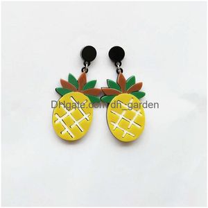 Stick Yaologe New Summer Jewelry Acrylic Earrings For Women Watermelon Lemon Stberry Cherry Statement Party Gifts Drop Delivery Smtn2