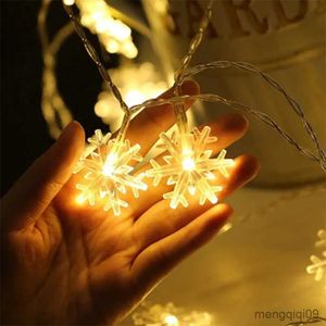 Christmas Decorations Snowflake LED Light Garland Merry Christmas Decoration for Home Xmas Gifts Navidad Happy New Year