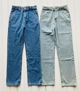 dżinsy projektant prostych nóg dżinsy dżinsowe spodnie nogi otwarte widelc ciasne spusty dżinsowe capris