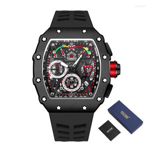 Wristwatches PINTIME Sport Watch Men Chronograph Quartz Military Mens Watches Top Gold Clock Hip Hop Reloj Relogio Montre Homme