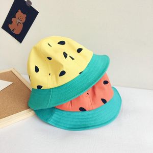 Beralar 2023 Four Seasons pamuk karpuz patchwork kova şapkası balıkçı açık hava seyahat şapkası çocuklar için erkek ve kızlar 82