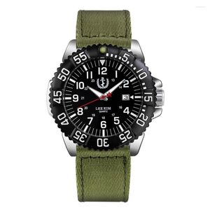 Wristwatches 43mm Military Watch Men Sports Quartz Army Watches Japan Miyota Movement Luminous Waterproof Clocks Nylon Strap