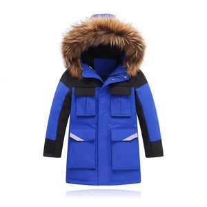 Para baixo casaco crianças jaqueta de inverno multibolso marca design meninos grosso quente com capuz crianças parka adolescente casual outerwear snowsuit 230928
