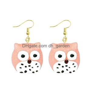 Stick Women Earring Resin Drop Funny Custom Cute Girls Gift Eardrop Kids Animal Duck Frog Rabbit Owl Cub Gummy Flamingo Delivery Smtga