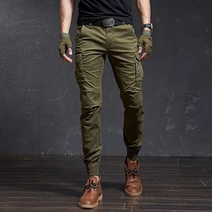 Calças masculinas moda de alta qualidade magro camuflagem militar casual tático calças de carga streetwear harajuku corredores calças de roupas masculinas 230927