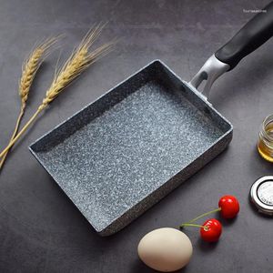 Кастрюли, японская кастрюля Maifan Shiyuzi, сковорода с антипригарным покрытием, маленькая квадратная индукционная плита для жарки яиц, U