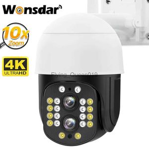 CCTV Lens 4K 8MP Binoküler IP Kamera 2K 4MP WiFi PTZ Kamera 2.8-12mm Çift Lens 10x Zoom Güvenlik CCTV CAM İnsan Algılama Gözetim YQ230928