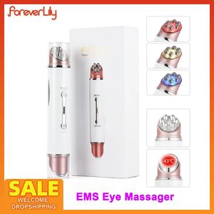 Dispositivi per la cura del viso Mini EMS Macchina per rassodare la pelle degli occhi ION Heat Eye Lifting Massager Anti rughe LED Pon Ringiovanimento Beauty Pen 230927