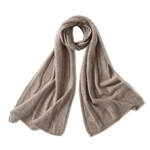 Scarves 2023 Ladies High Quality 100 Cashmere Knit Comfortable Warm Long Scarf Women Solid Shawl Head 230928