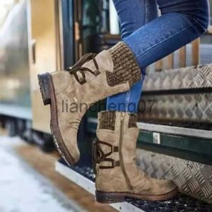 Buty grube podeszwy obcasy śnieżne buty 2022 NOWOŚĆ Black Fashion Warm Damskie Buty Klasyczne zimowe buty dla kobiet czarne buty x0928