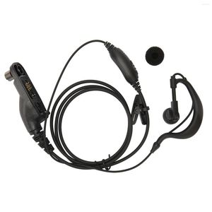 Walkie Talkie G Shape Earpiece Convenient Stable Transmission Safe PU Black Multipurpose 2 Way Radio Headset Clear Sound Quality For XPR6000