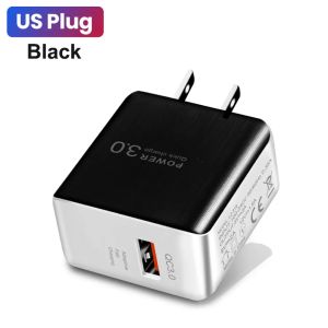 Fast Quick Charging 18W 3A QC Wall Charger Power Adapters For IPhone 12 13 14 Pro Samsung S22 S23 Huawei LG Android phone ZZ
