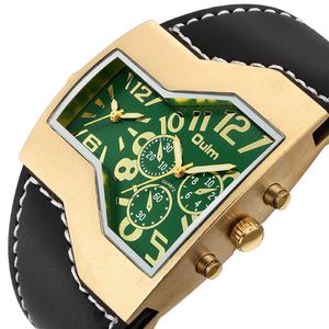 Street Style Watch Golden Oulm Brand Luxury Arrival Stor DIAL MENS Titta kvartskvarter Lysande man handledsklockor257s